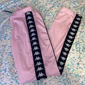 New pink & black low waist kappa pants